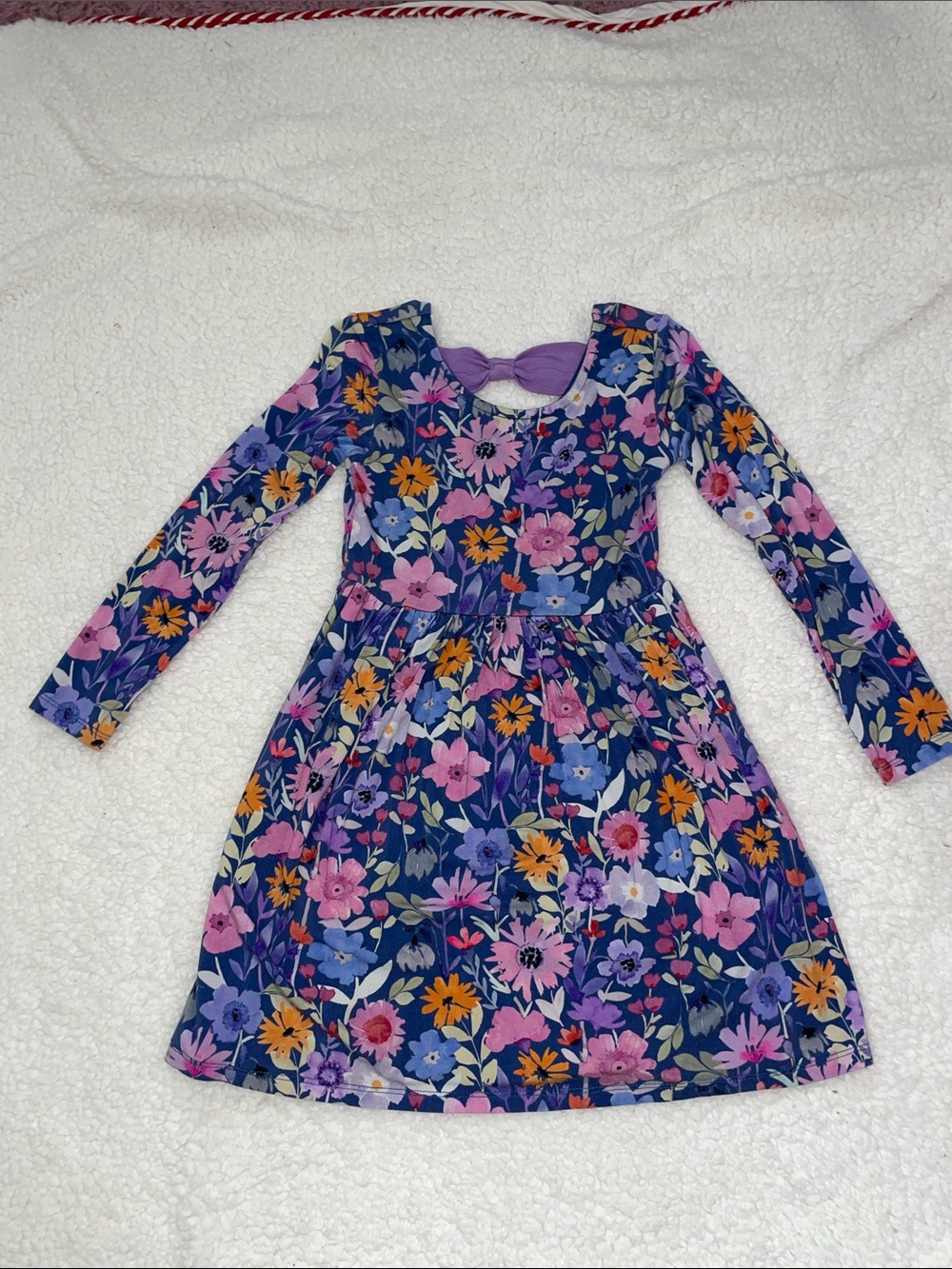 Little Sleepies Floral Bow Back Dress